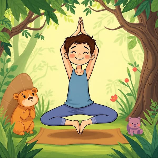 Yoga practice session